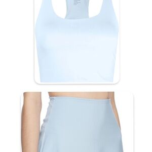 Girlfriend Collective Bra Top & Skort set in light blue